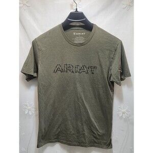 Ariat Mens Large Green Top Barb Wire Utility Rugged Military Earthy Blue Collar